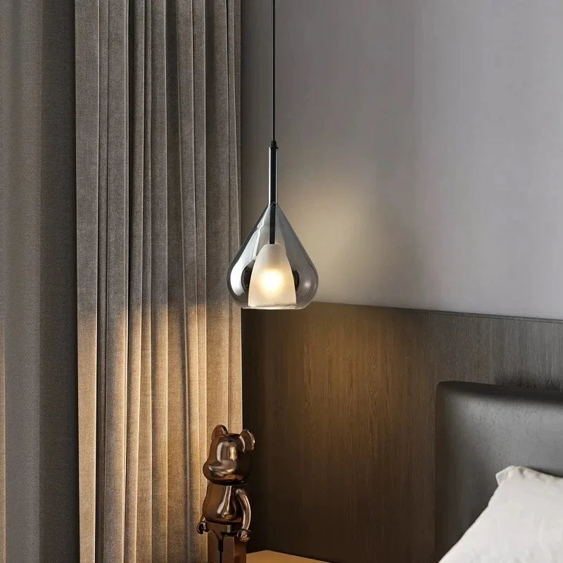 VINITTI Smoky Gray Glass Pendant lights