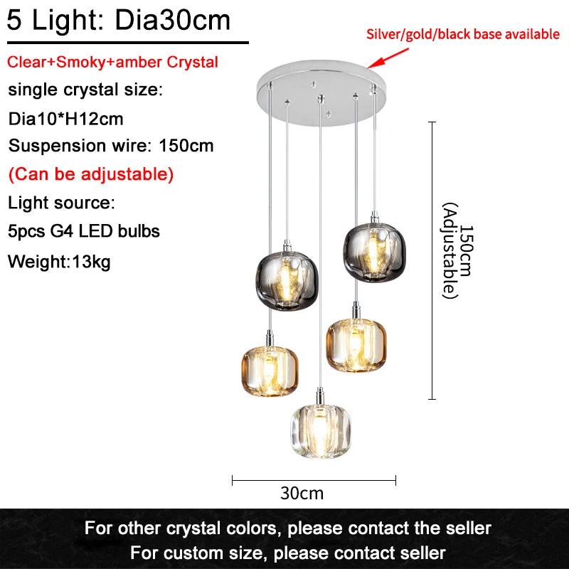 Luxury Led Staircase Chandelier