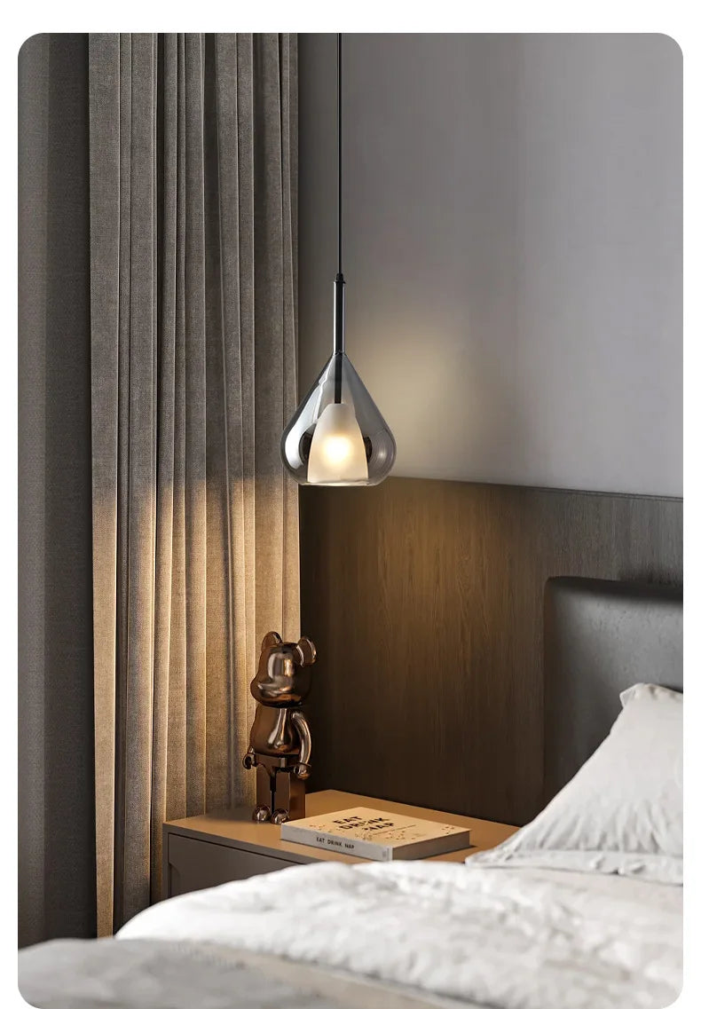 VINITTI Smoky Gray Glass Pendant lights