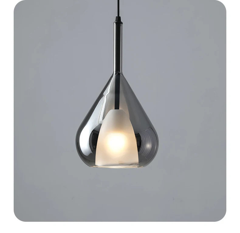 VINITTI Smoky Gray Glass Pendant lights