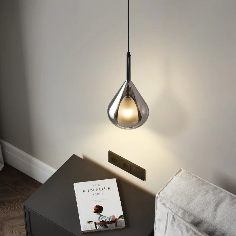VINITTI Smoky Gray Glass Pendant lights