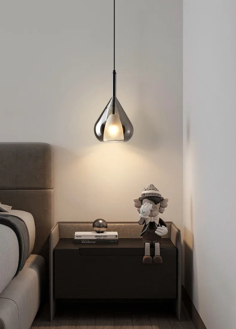 VINITTI Smoky Gray Glass Pendant lights