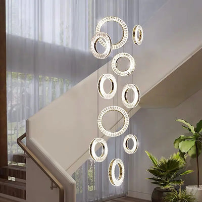 Alice - Chandelier with crystal rings