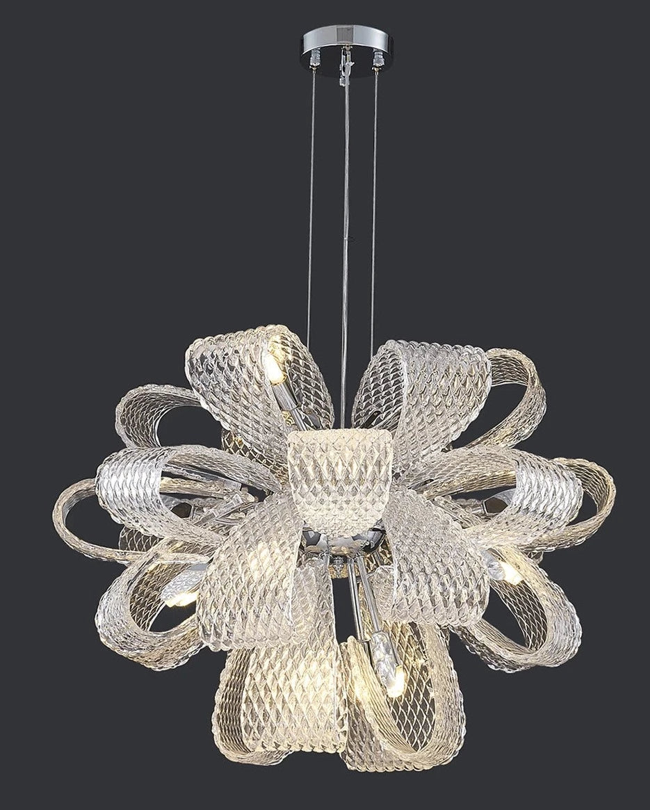 Glass lamp in the shape of a flower bow for the living room, bedroom, dining room.