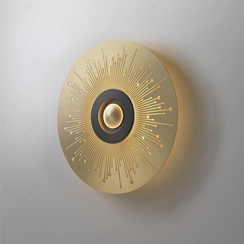 Sconce LED Wall Lamp with Gold Applique