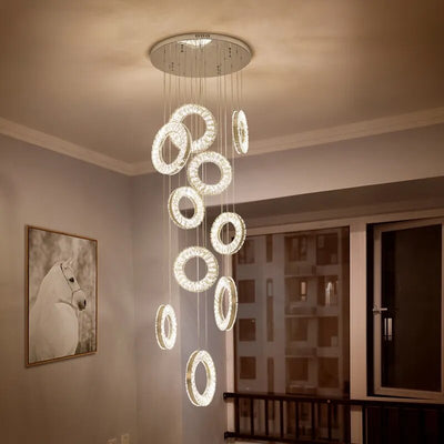 Alice - Chandelier with crystal rings