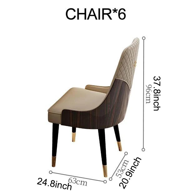 Marble Round Dining Table and Chairs