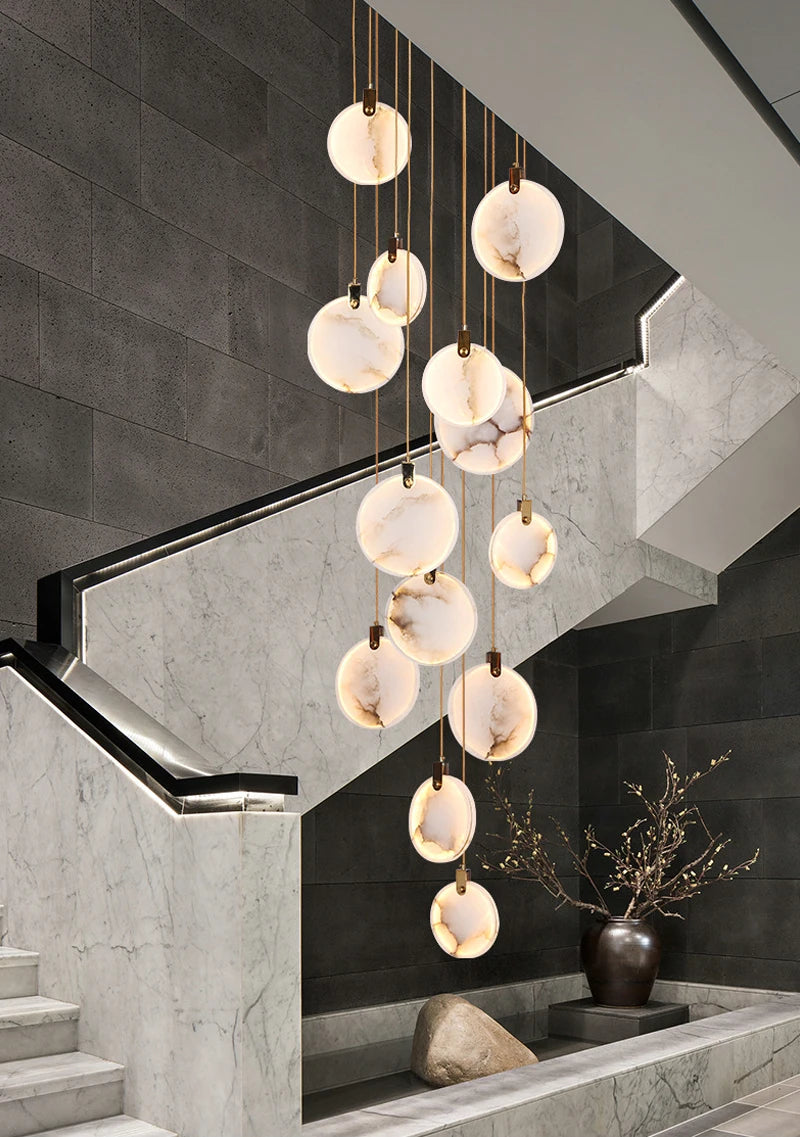 Moonshade Natural Marble Pendant Chandelier