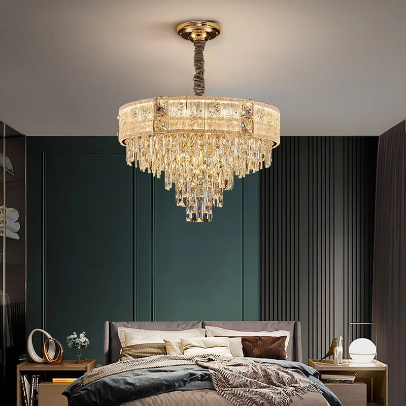 Gio Gold Crystal Chandelier