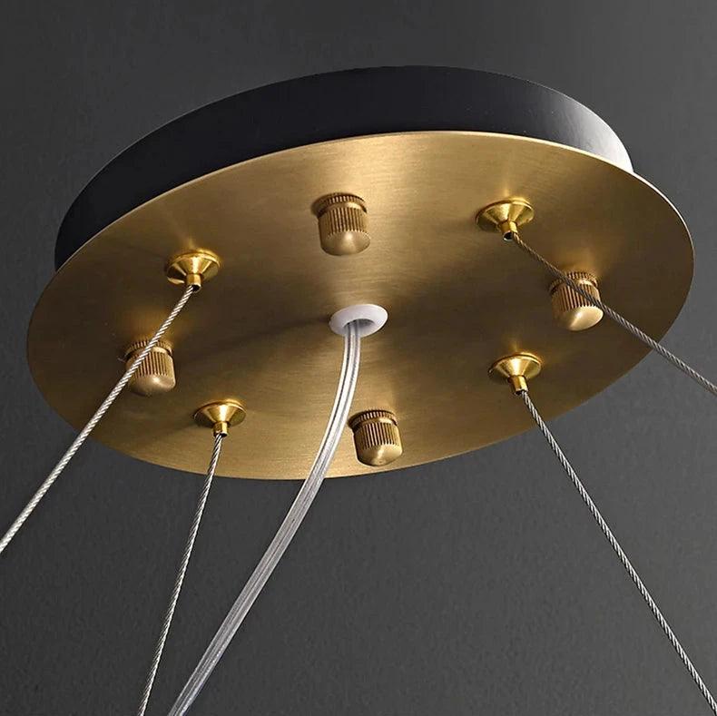 LIA Round Design Gold LED Chandelier