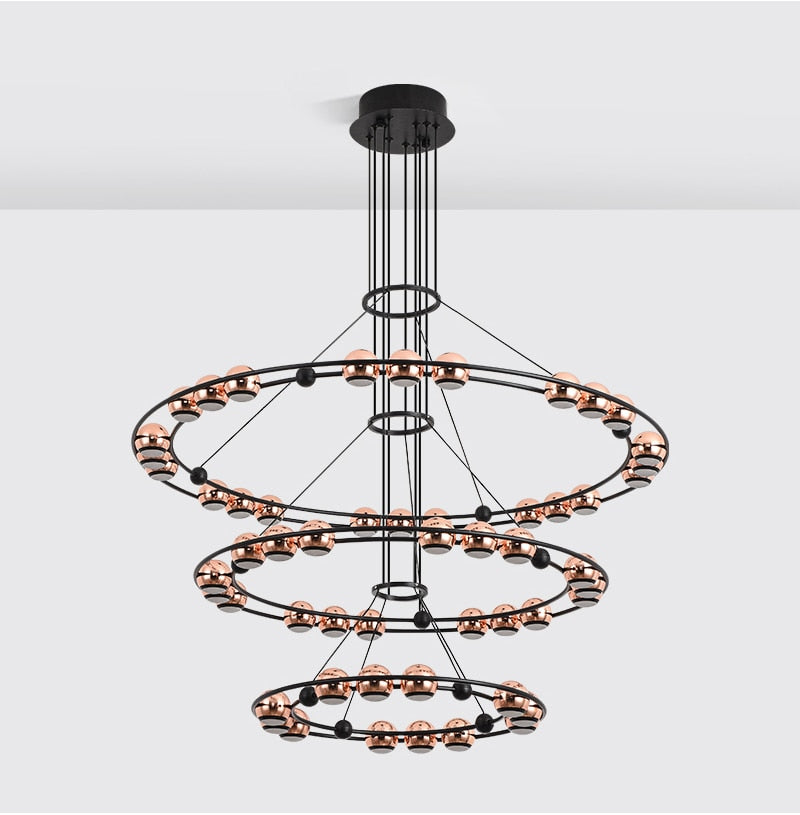 Akshin Loft - Creative Design LED Chandelier with Luxurious Round/Oval Lighting - Creating Coziness