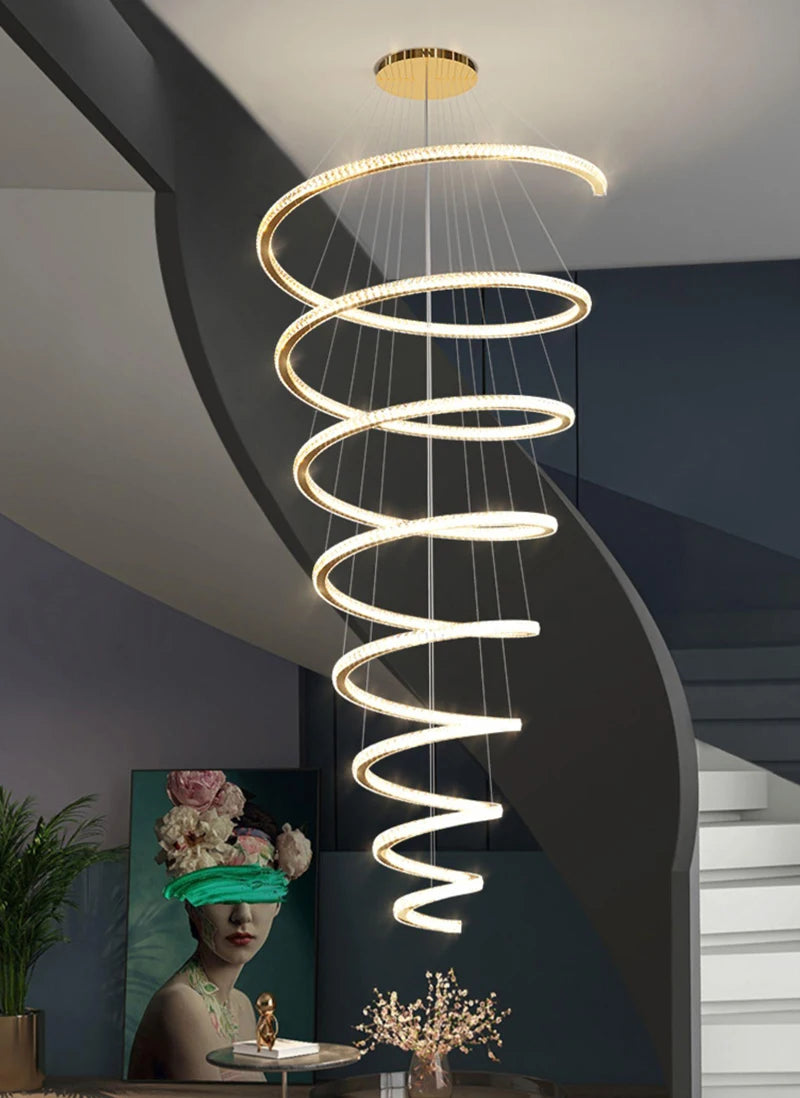 Spiral Design LED Chandelier
