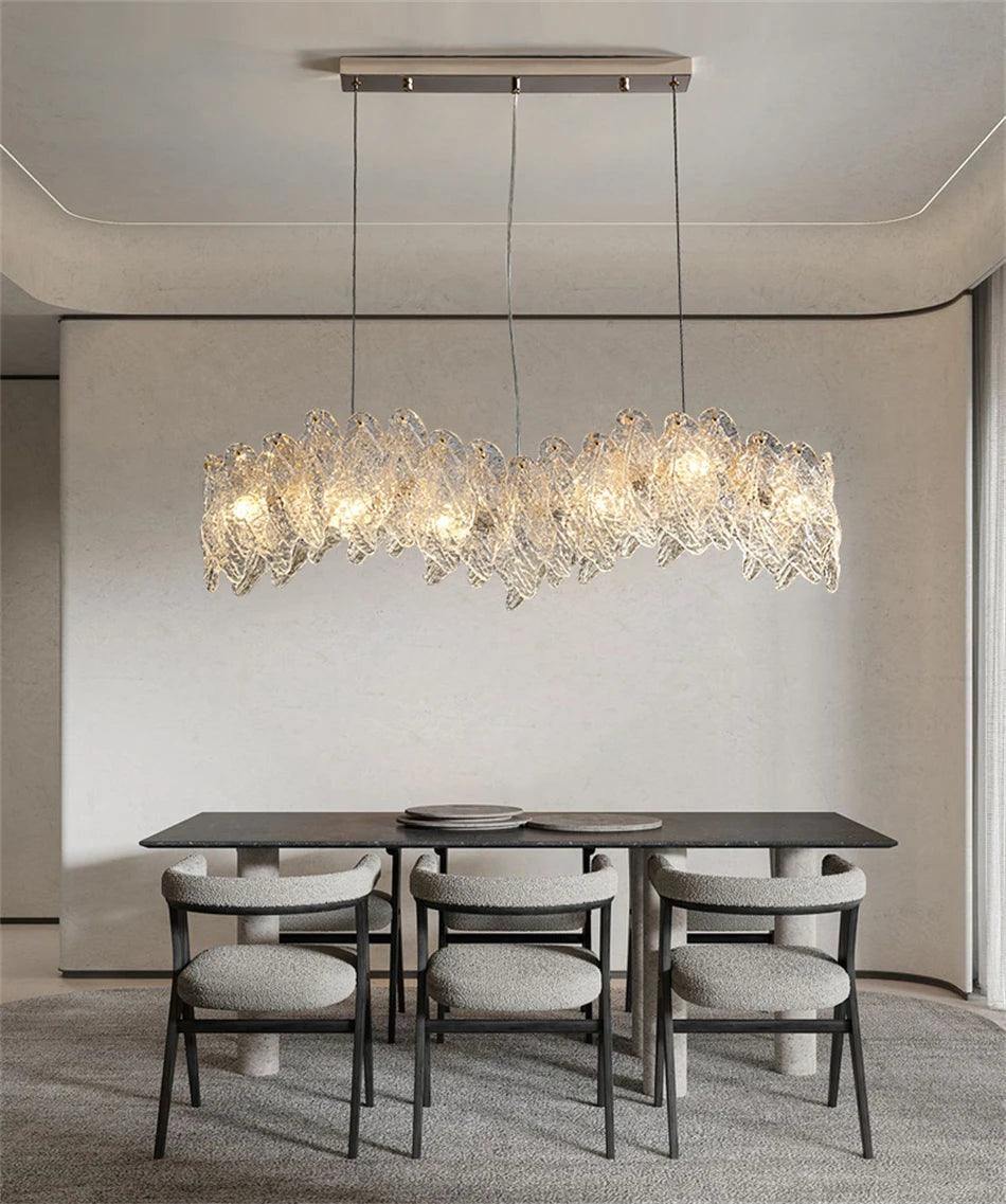 Jeannette Chandelier with Crystal Leaves
