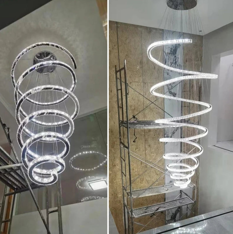 Spiral Design LED Chandelier