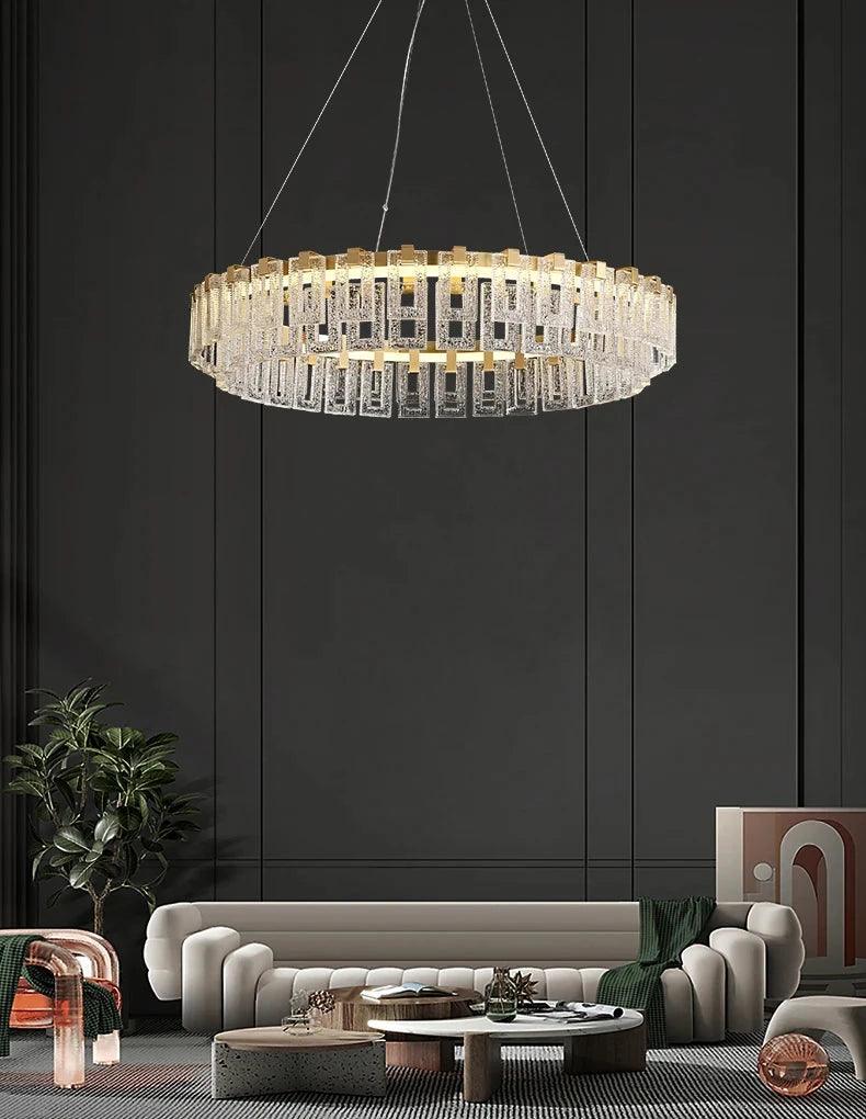 LIA Round Design Gold LED Chandelier