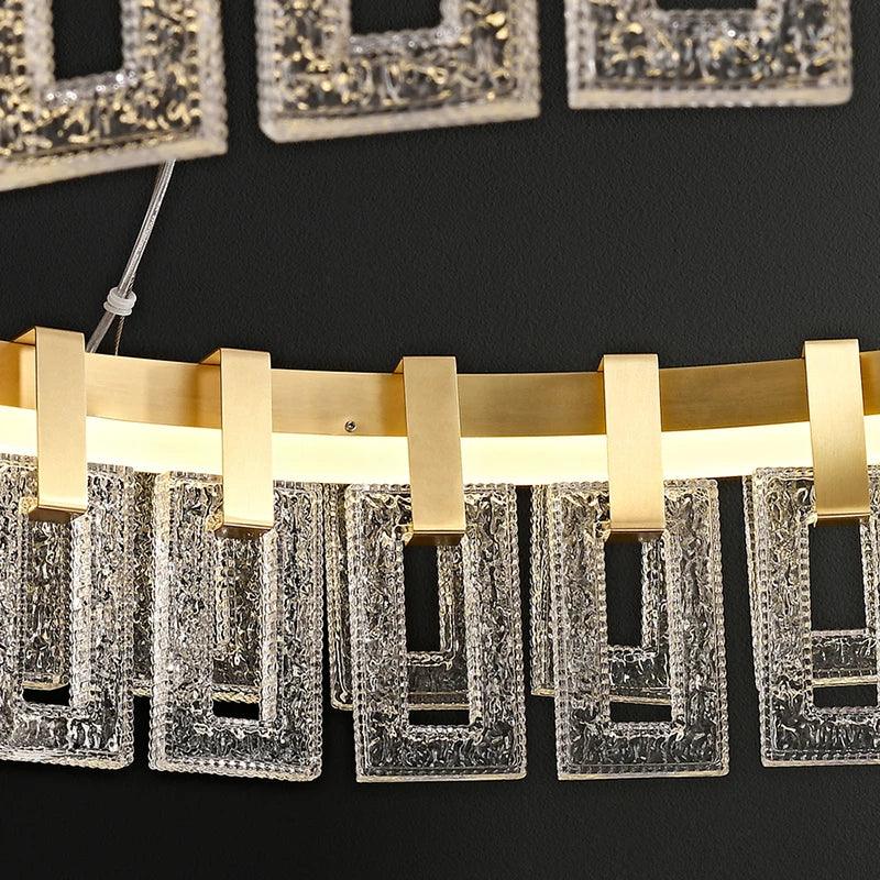 LIA Round Design Gold LED Chandelier