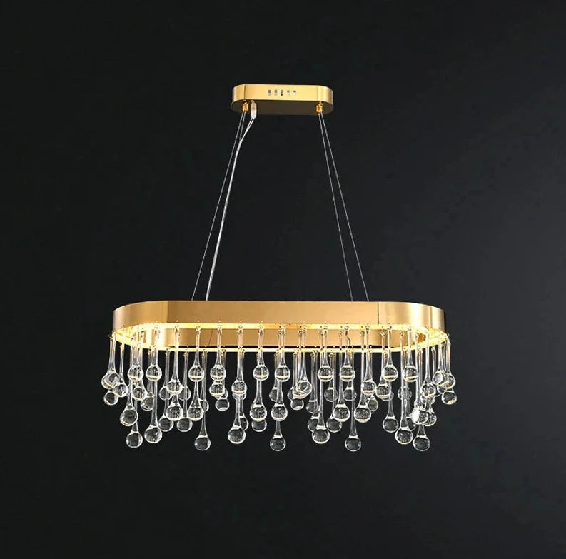 Restorro Gold LED Crystal Chandelier