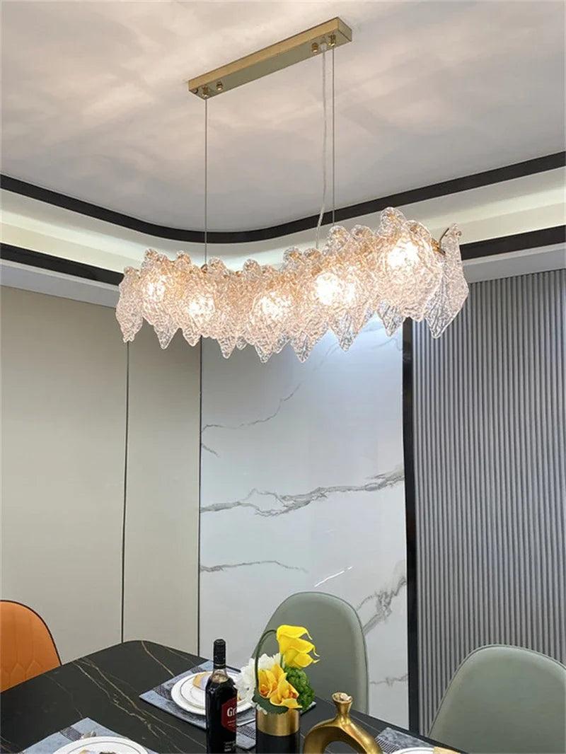 Jeannette Chandelier with Crystal Leaves