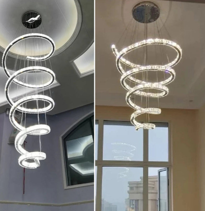 Spiral Design LED Chandelier