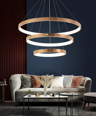 Ameli chandelier with LED rings