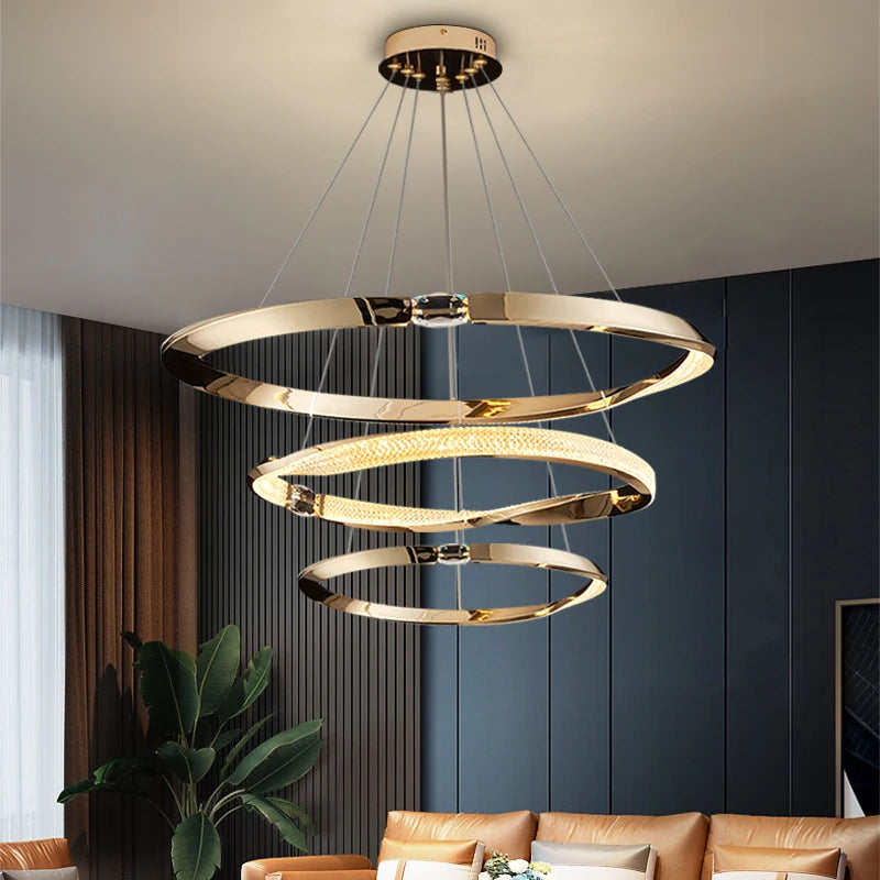 Chandelier with Diamond Rings