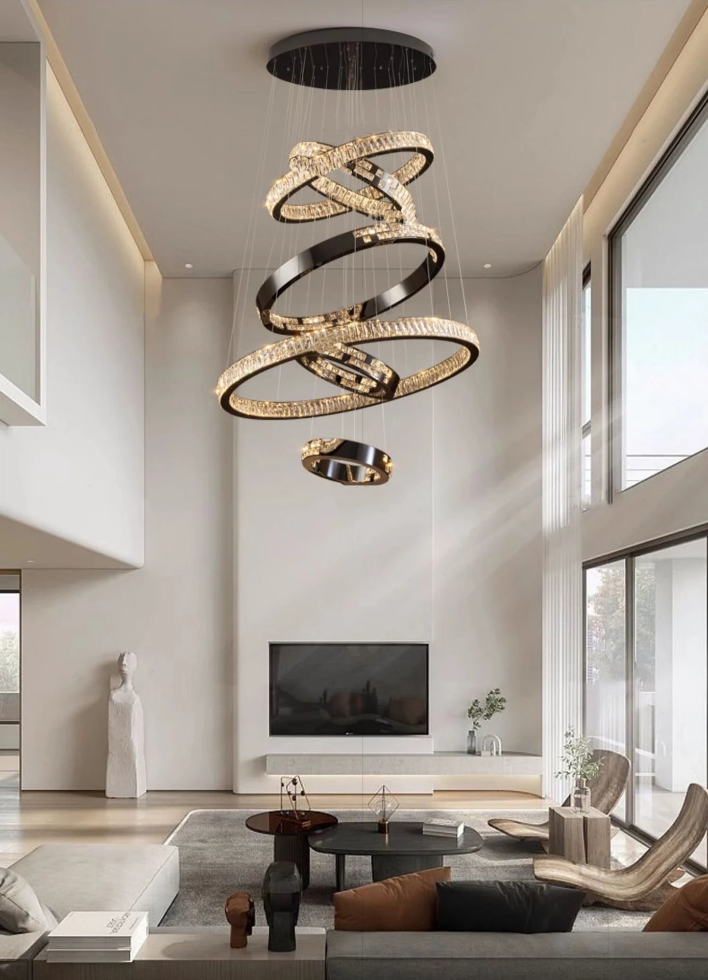 Ramon - Luxury Crystal LED Ring Chandelier