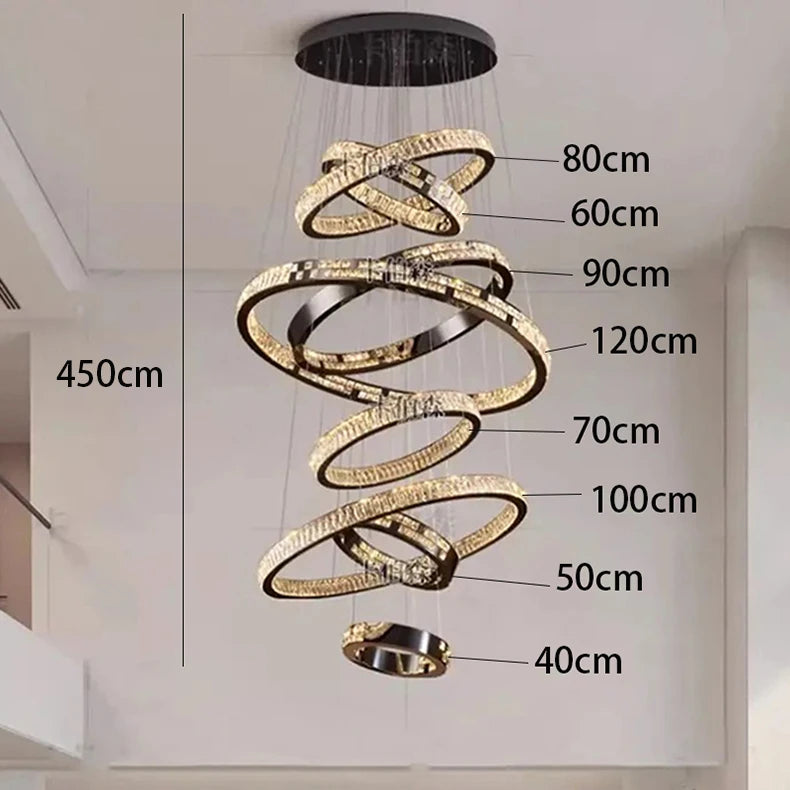 Ramon - Luxury Crystal LED Ring Chandelier