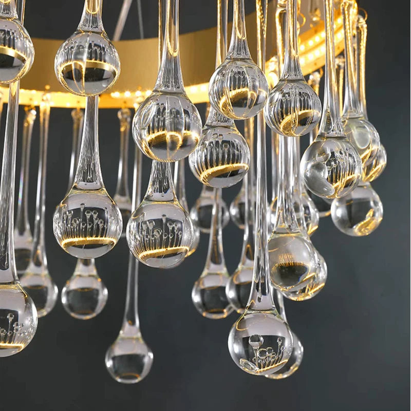Restorro Gold LED Crystal Chandelier