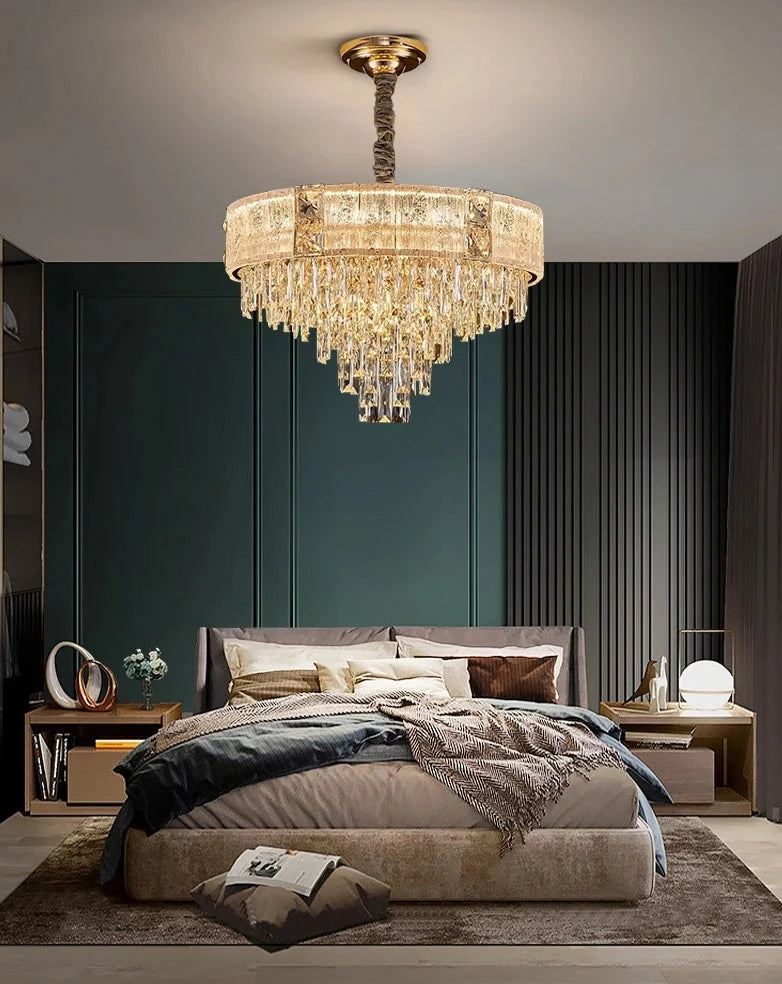 Gio Gold Crystal Chandelier