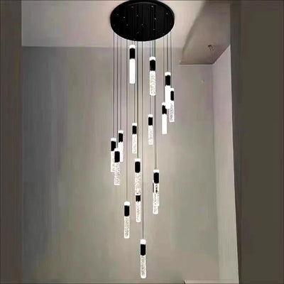 Mocca Crystal Staircase Chandelier