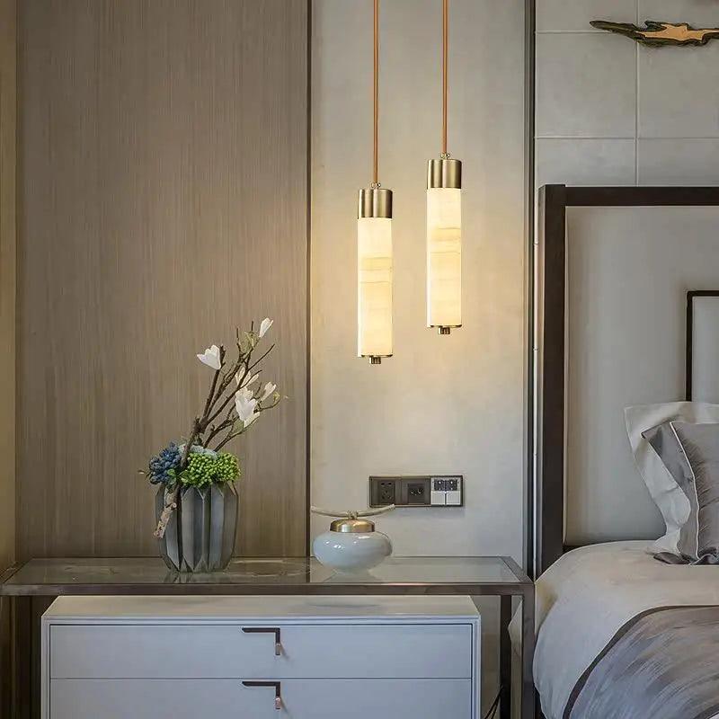 Marble Color Copper Pendant Light