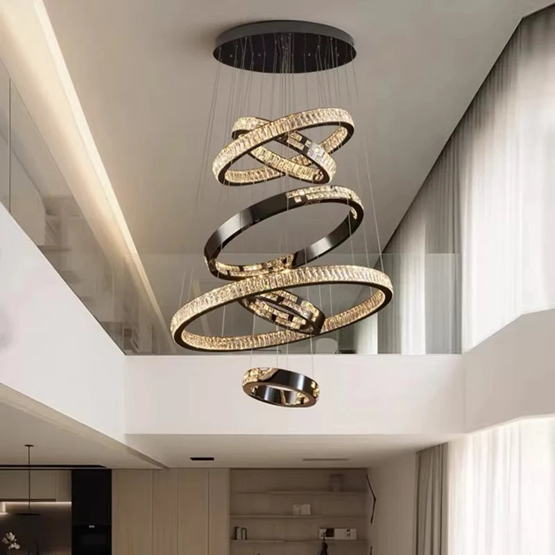 Ramon - Luxury Crystal LED Ring Chandelier