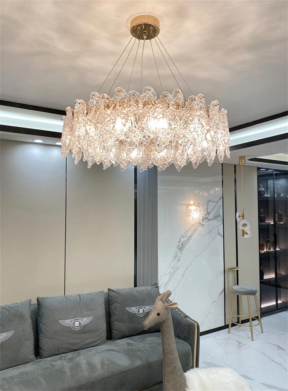 Jeannette Chandelier with Crystal Leaves