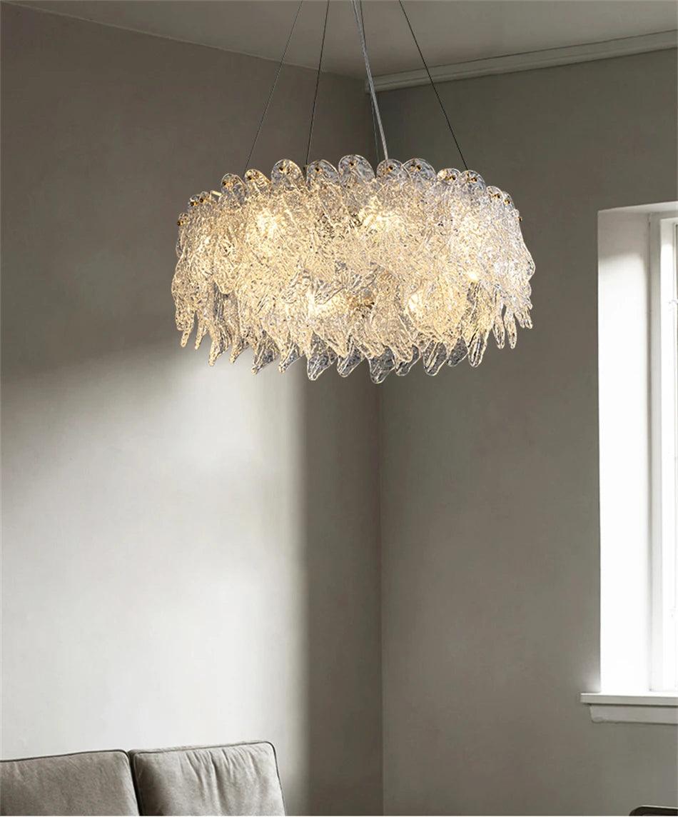 Jeannette Chandelier with Crystal Leaves