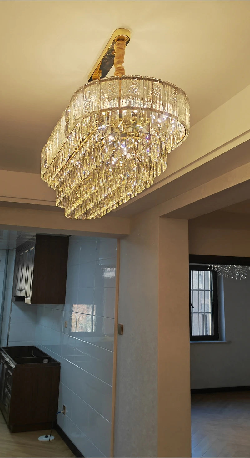 Gio Crystal Chandelier Dining Room