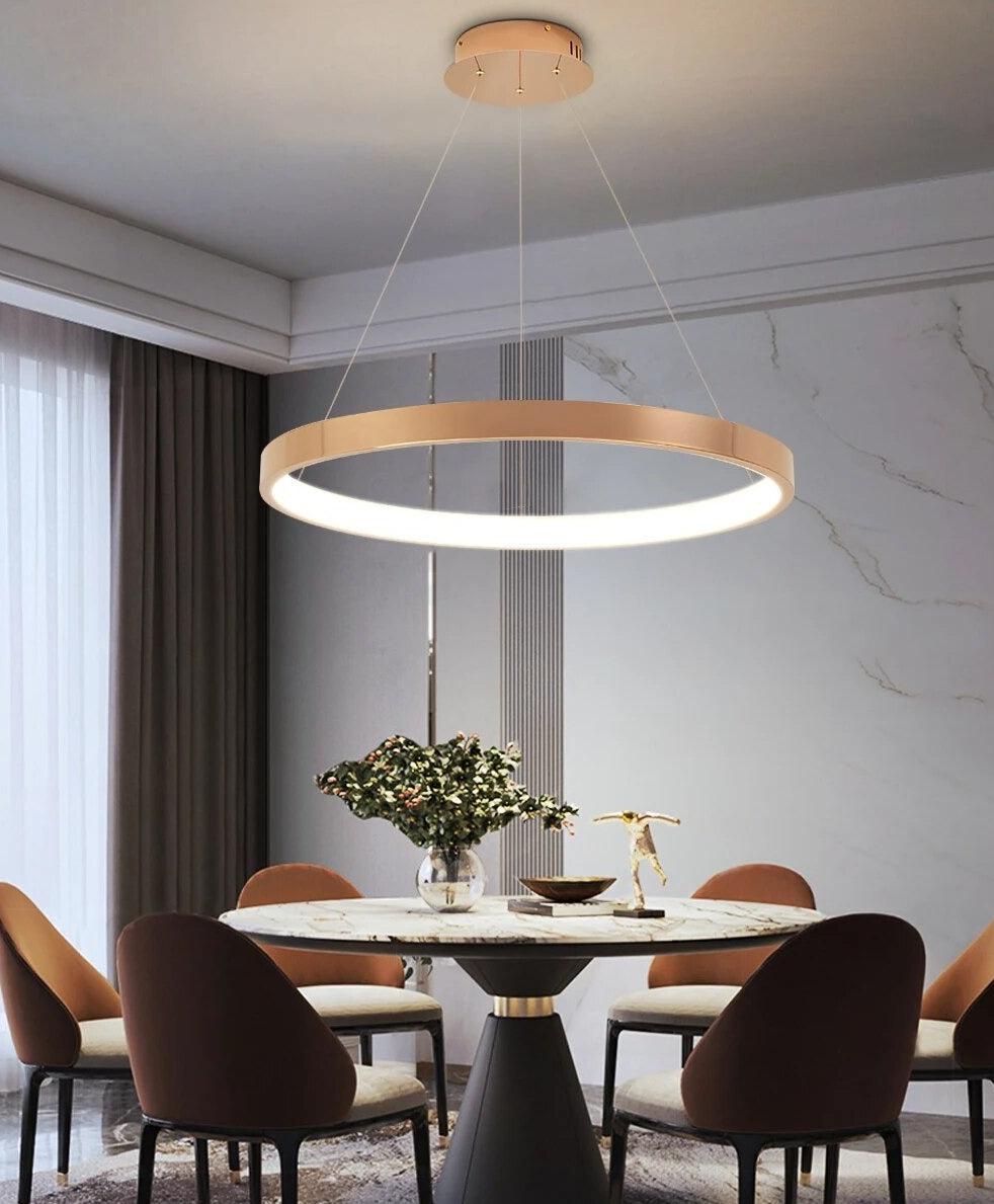 Ameli chandelier with LED rings