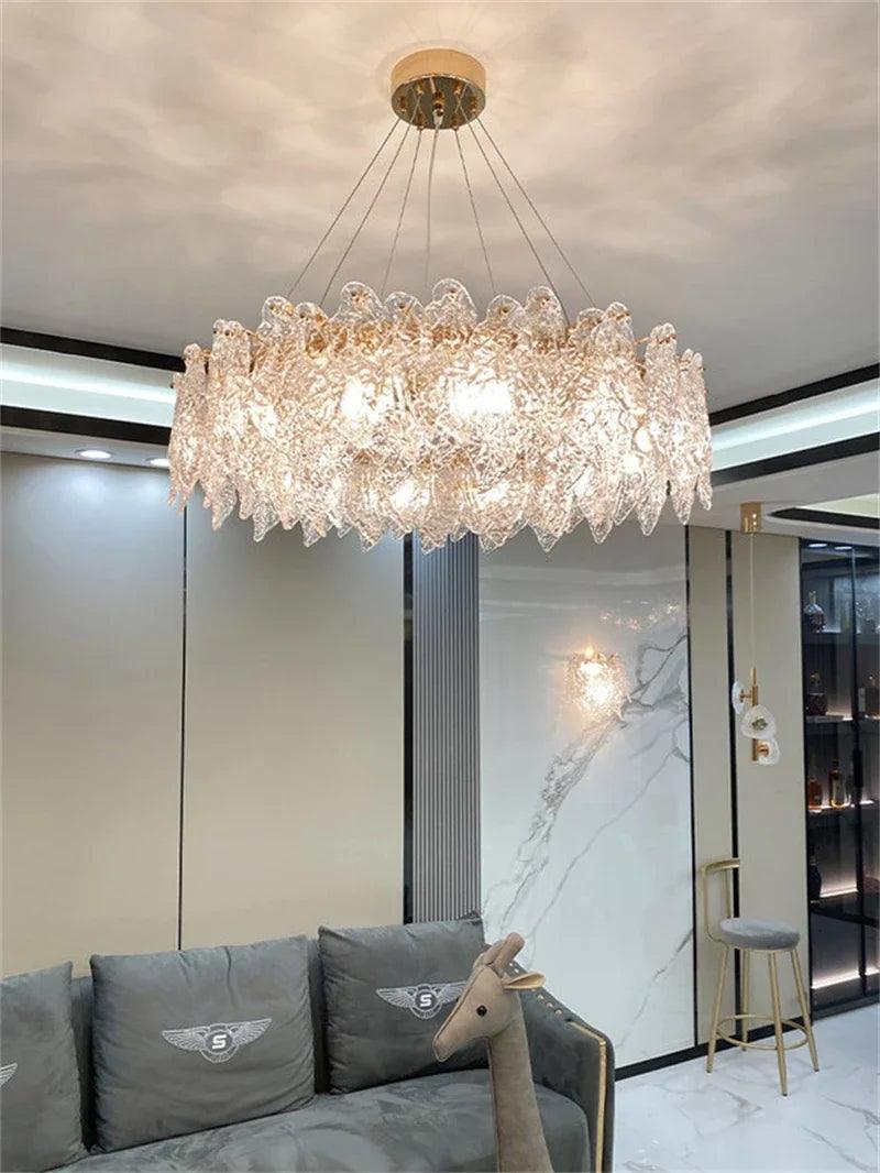 Jeannette Chandelier with Crystal Leaves