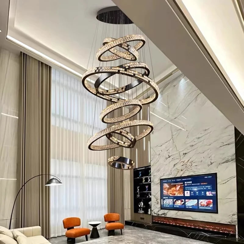 Ramon - Luxury Crystal LED Ring Chandelier
