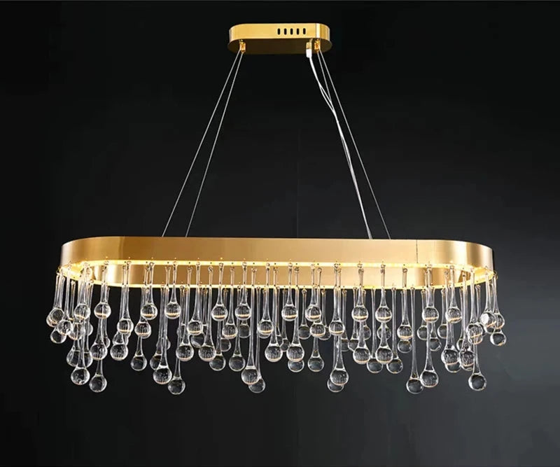 Restorro Gold LED Crystal Chandelier