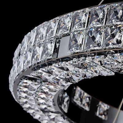 AZER - Round Black Luxury Crystal Chandelier