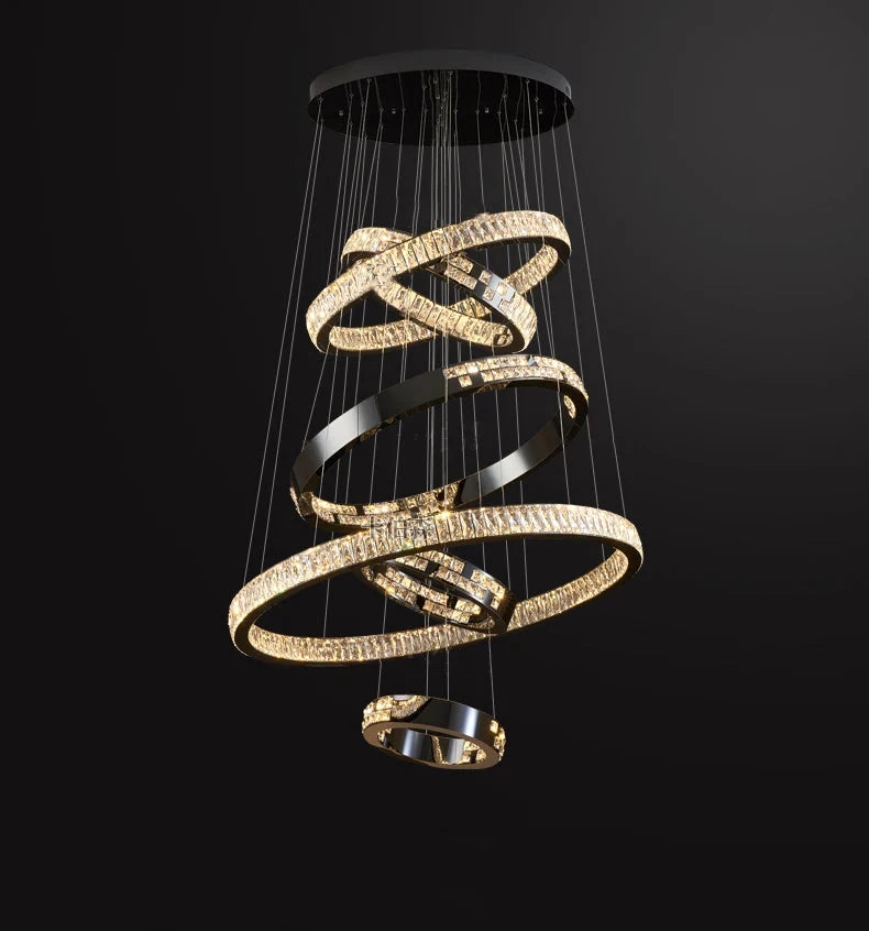 Ramon - Luxury Crystal LED Ring Chandelier