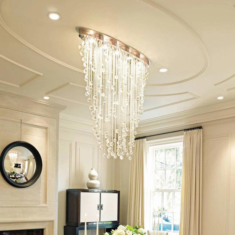 Fiera Rain Drop Crystal Chandelier - Creating Coziness