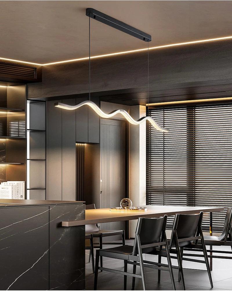 NEO Led Wave Aluminium Chandelier - Creating Coziness
