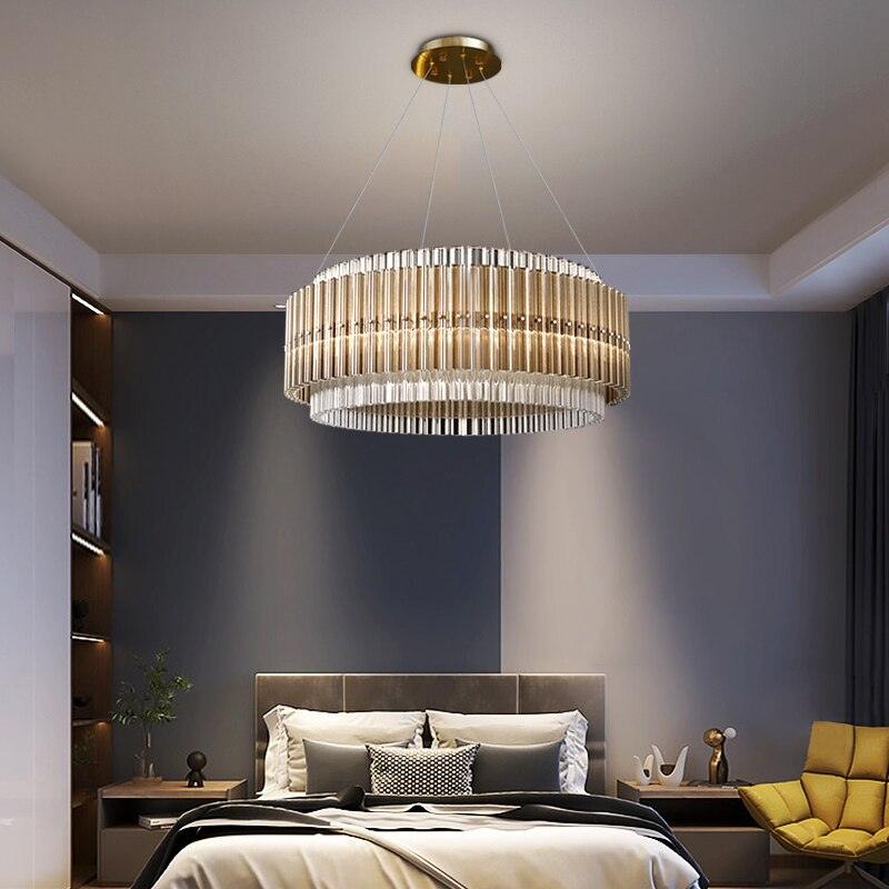 Round Glass LED Chandelier - Creating Coziness