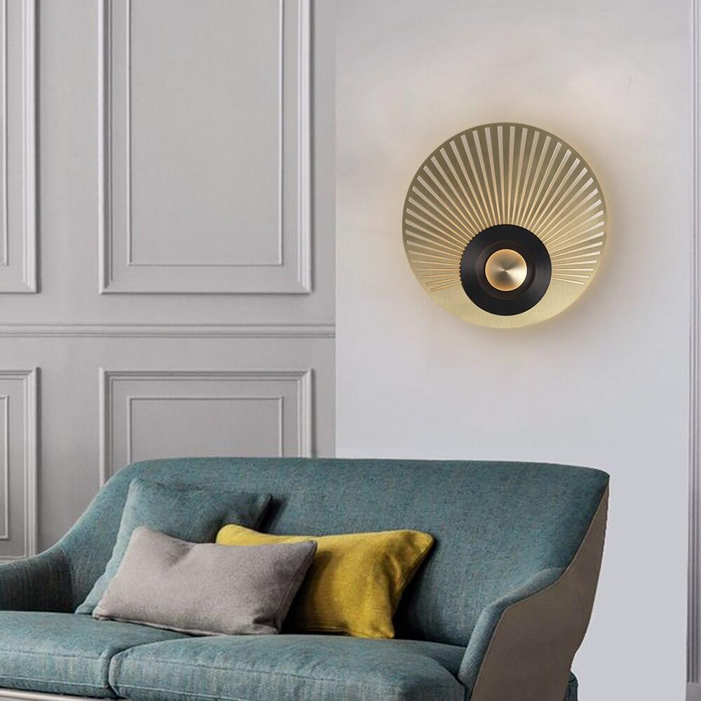 Sconce LED Wall Lamp with Gold Applique - Creating Coziness