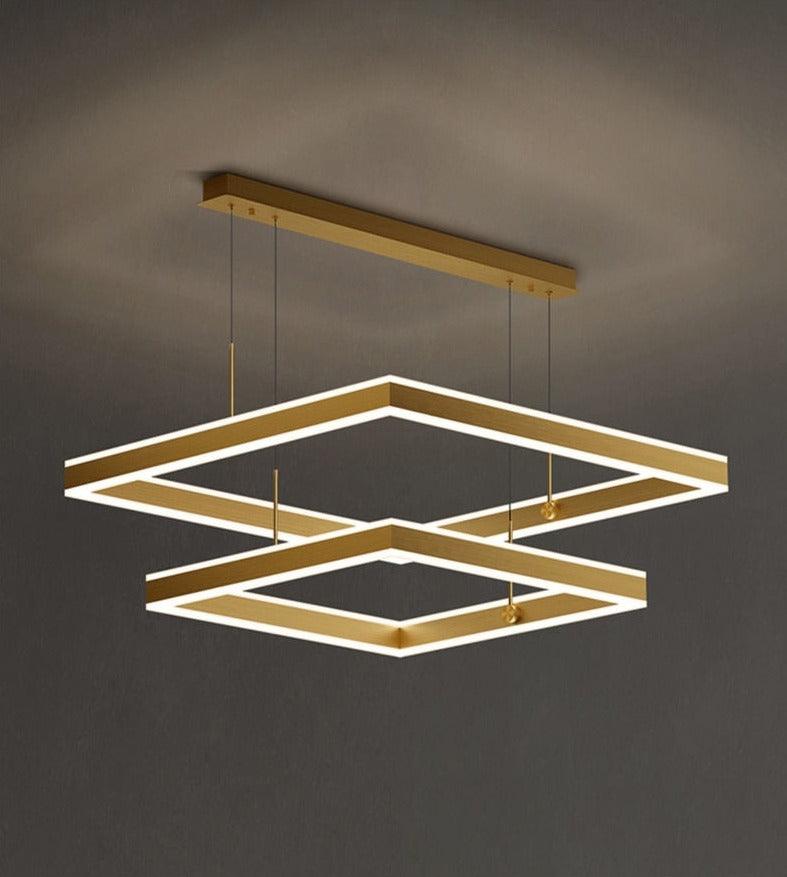 Square Aluminum LED Chandelier - Creating Coziness