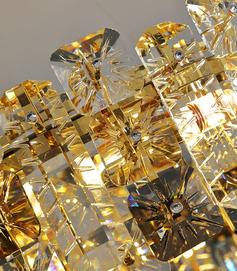 Meke Gold Crystal Chandelier - Creating Coziness