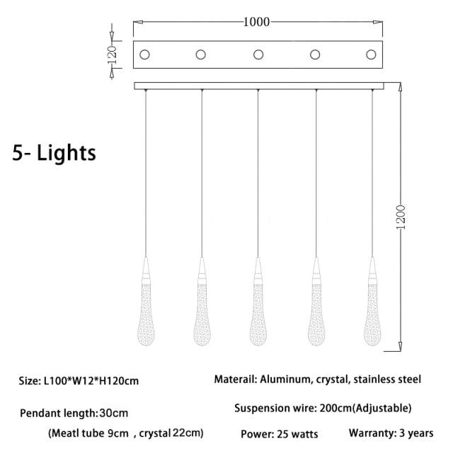 Chandelier Olivia Raindrops - Creating Coziness