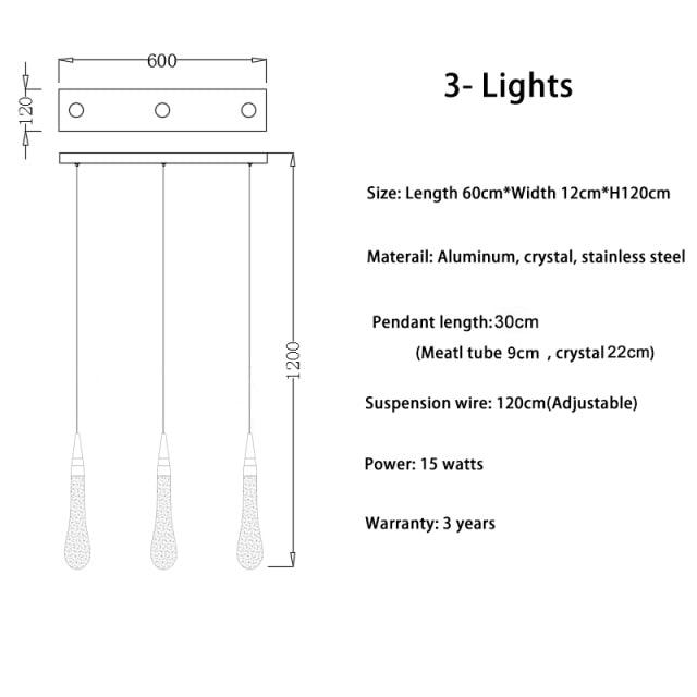 Chandelier Olivia Raindrops - Creating Coziness
