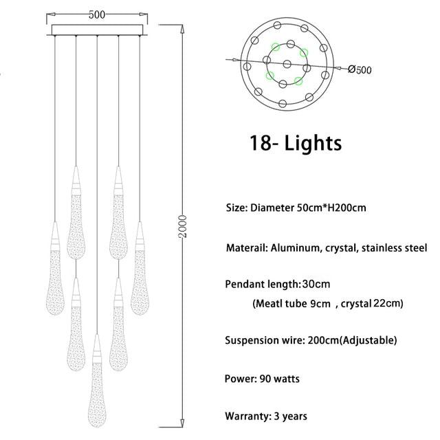 Chandelier Olivia Raindrops - Creating Coziness